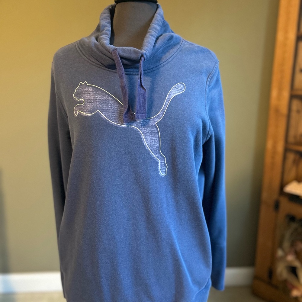 Puma Indigo Pullover with Iconic Emblem
